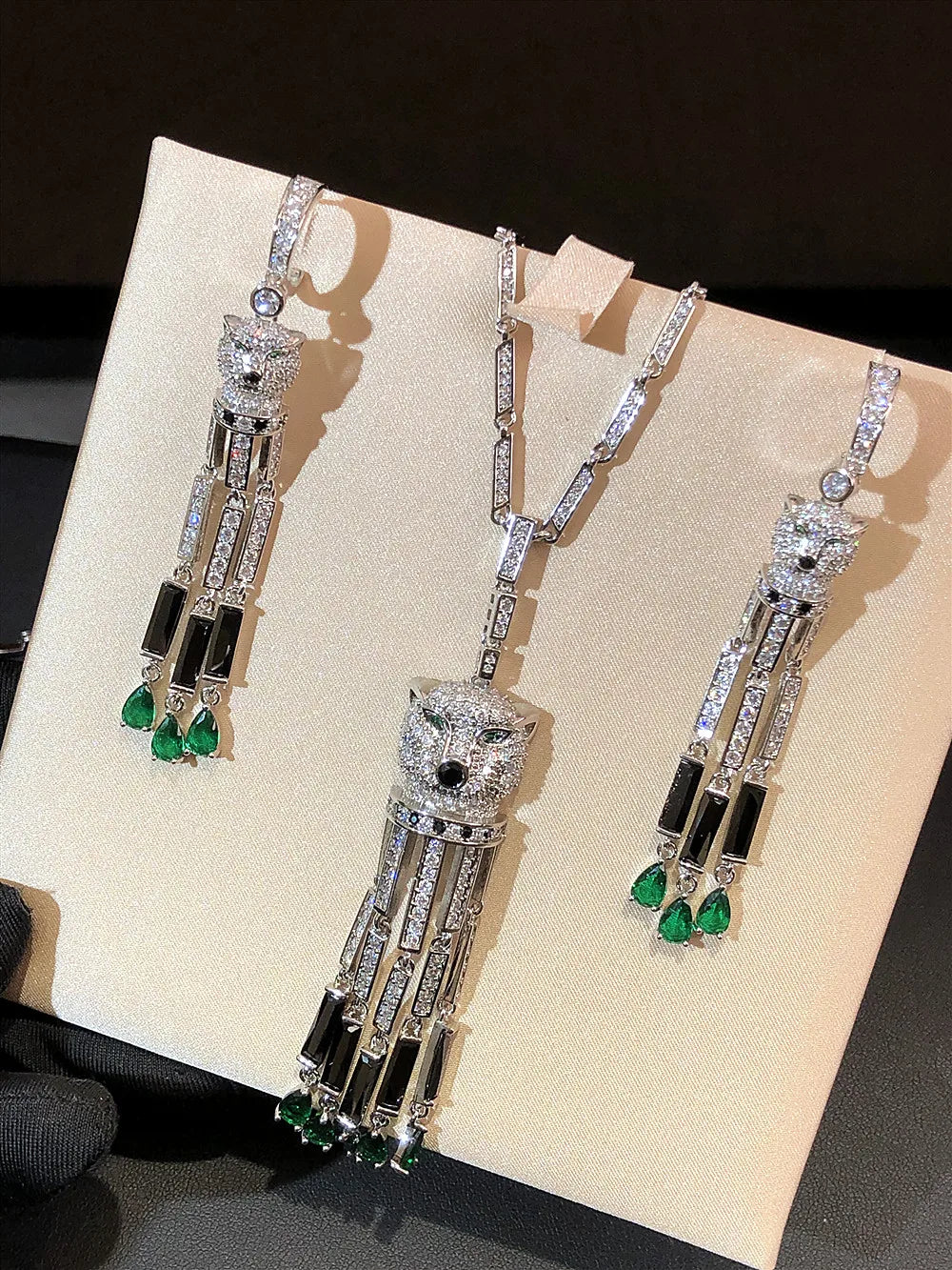 XM S163 Luxury Platinum Plated Copper Zircon Flower Design Jewelry Set for Women Gift Wedding & Engagement Evening Wear