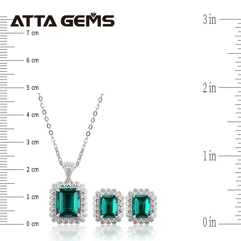 Emerald Jewelry Sets Emerald Rings Earrings Pendant Women Girl Solid 925 Sterling Silver Emerald Gemstones Wedding Engagement