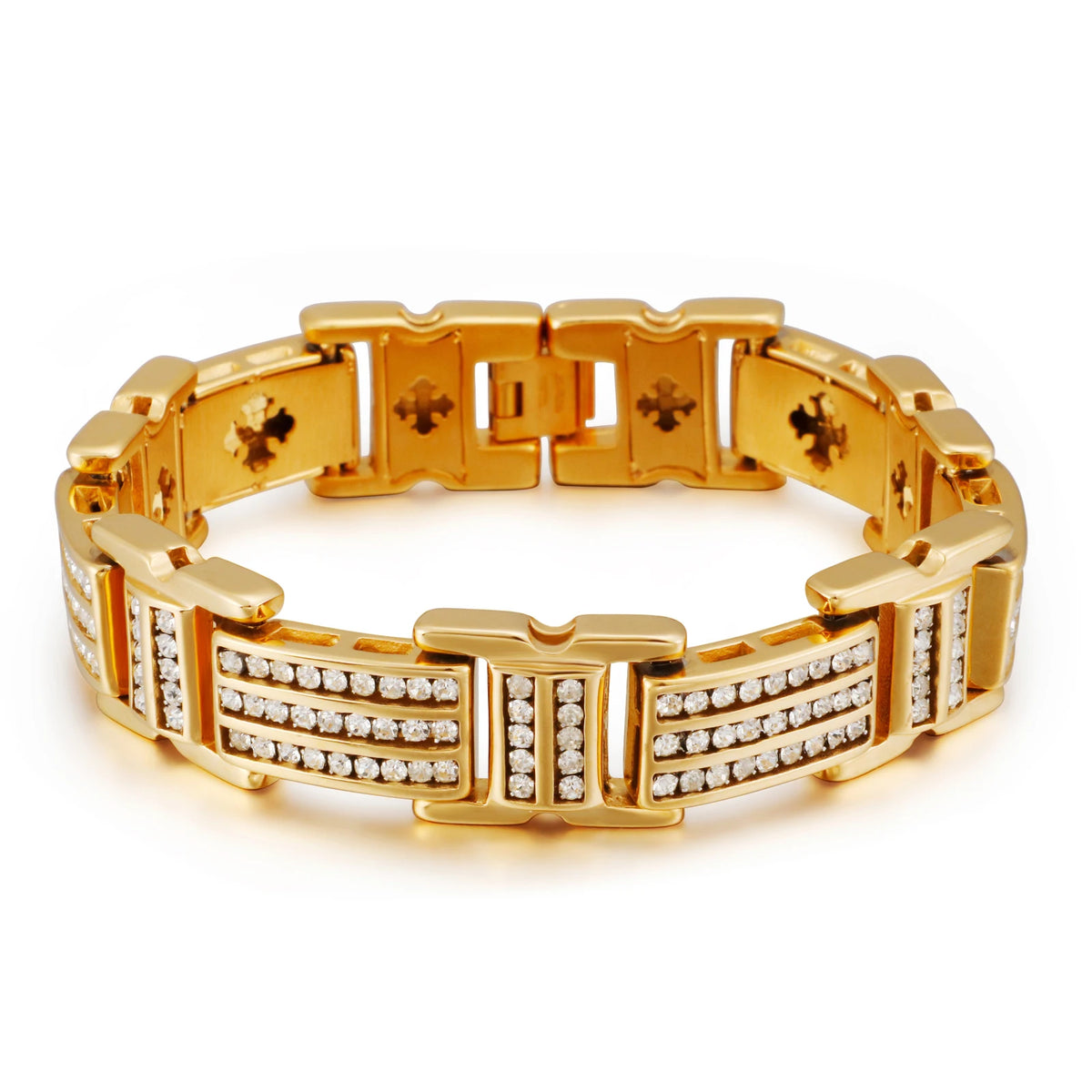 KALEN Personality Huxury Inlaid Zircon Gold-plating Men's Bracelet