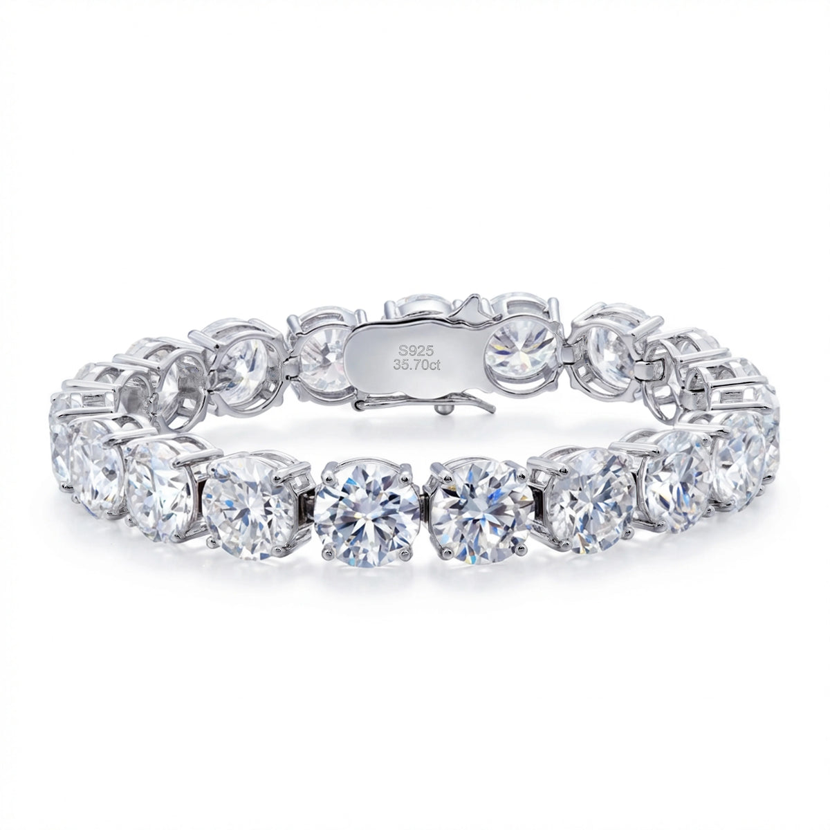 SY Factory Wholesale Children's 8MM Moissanite Tennis Bracelet S925 Sterling Silver Hiphop Customization Rhodium Plated Gift