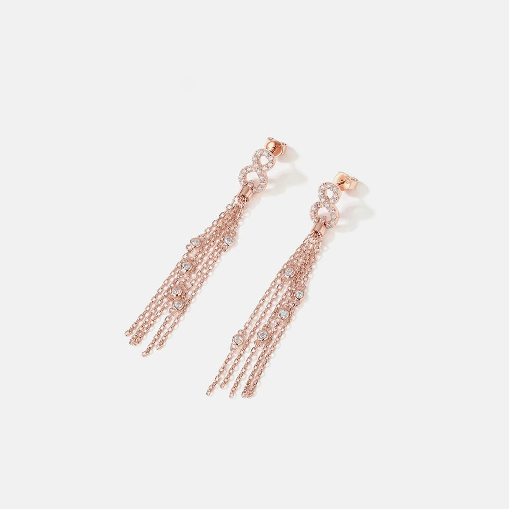 MuShan Jewelry Factory Light Luxury Pure Silver Tassel Earrings and Pendants Cross-Border Best Selling Jewelry