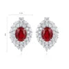 Gemfiori Anster High Quality S925 Lab Grown Ruby Earring Stud Dainty Gemstone Stud Earrings for Women Daily Wear Gift