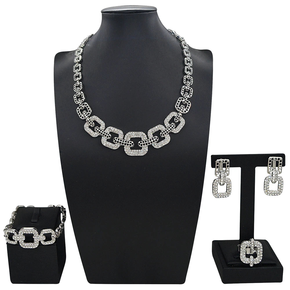 Zhuerrui Nigerian 18k Gold Plated Jewelry Set Brazil Gold Designer Wedding Jewellery Set Fashion Necklaces Jewelry SetsHB02414