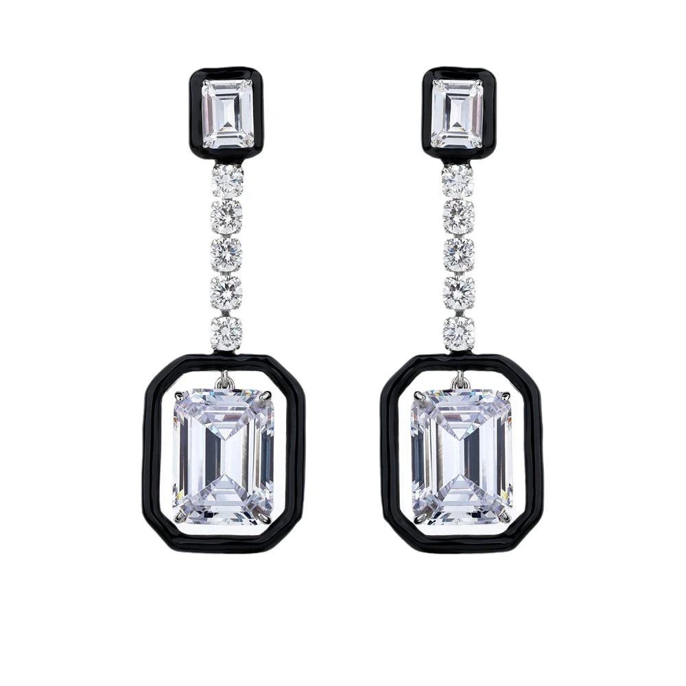 MUSHAN Jewelry Factory Pure Silver Stud Earrings With Gold Plating and High Carbon Diamonds Inlaid Are Cross Border Bestsellers