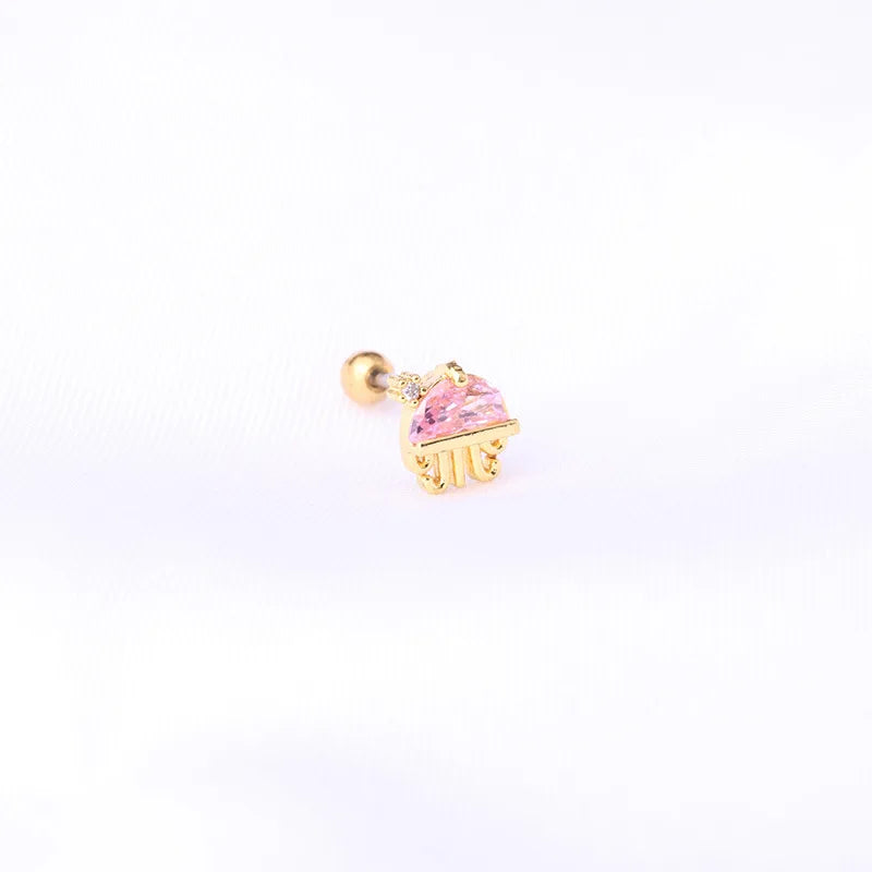 S&S Stainless Steel AAA Zircon Ocean Series Ear Bone Nail | Gold & Silver | 12 Designs