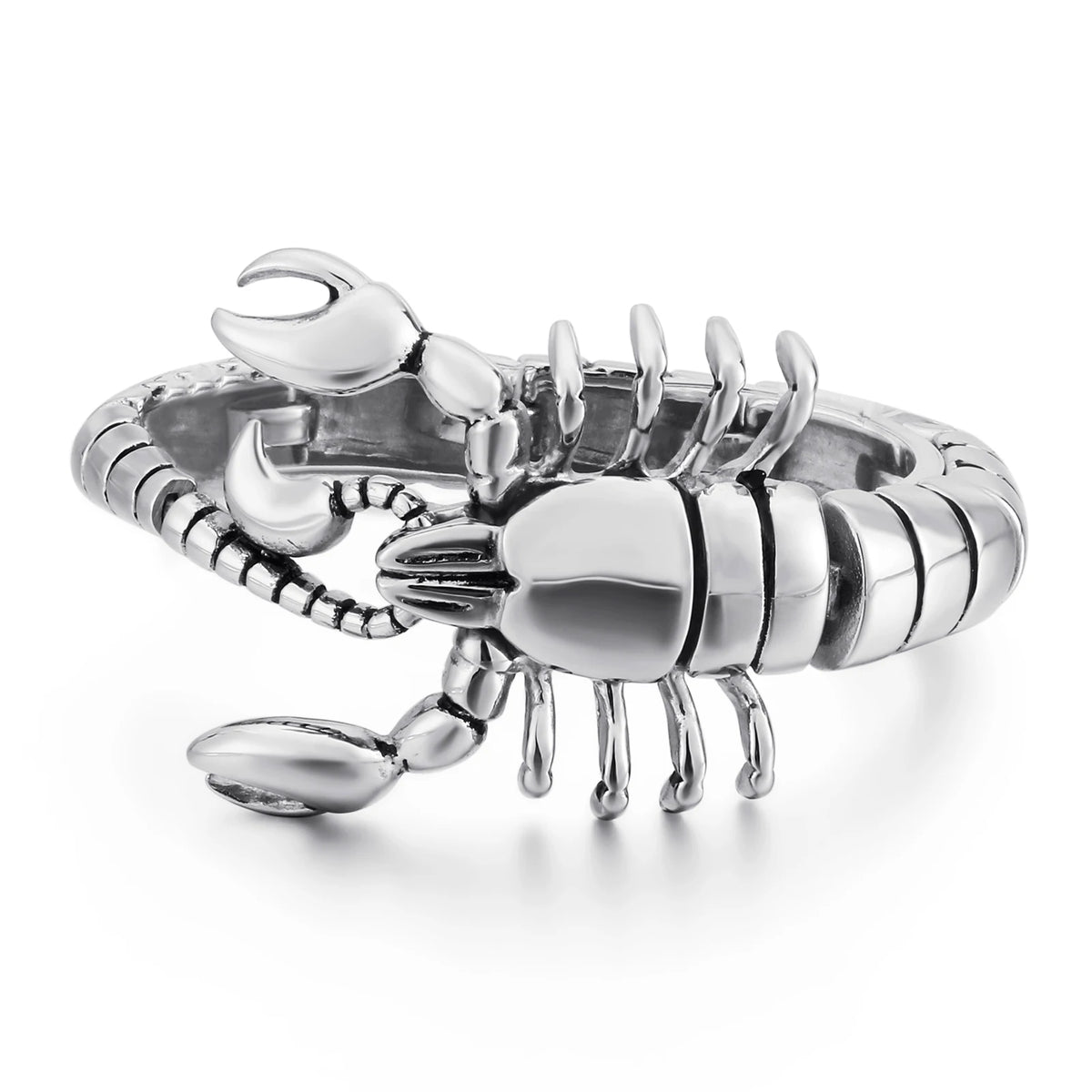 VIKING Mens Scorpion Charm Bracelet – Silver Stainless Steel