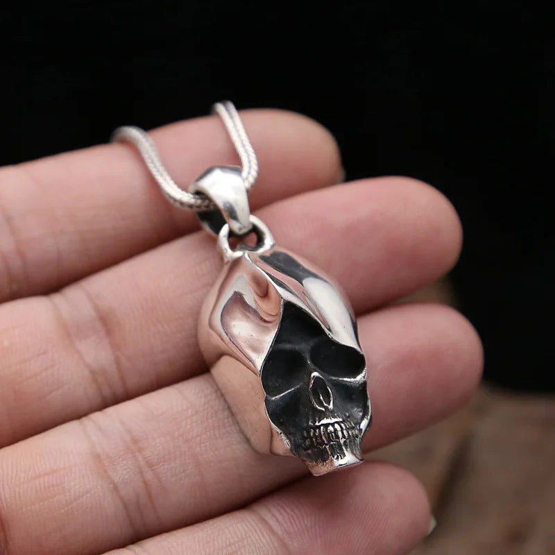 BiG-BOSS BOCAI S925 Sterling Silver Pendants for Men Retro Creative Assassin Rock Skull Charm Amulet Hi-Hop Punk Fashion Fine Jewelry