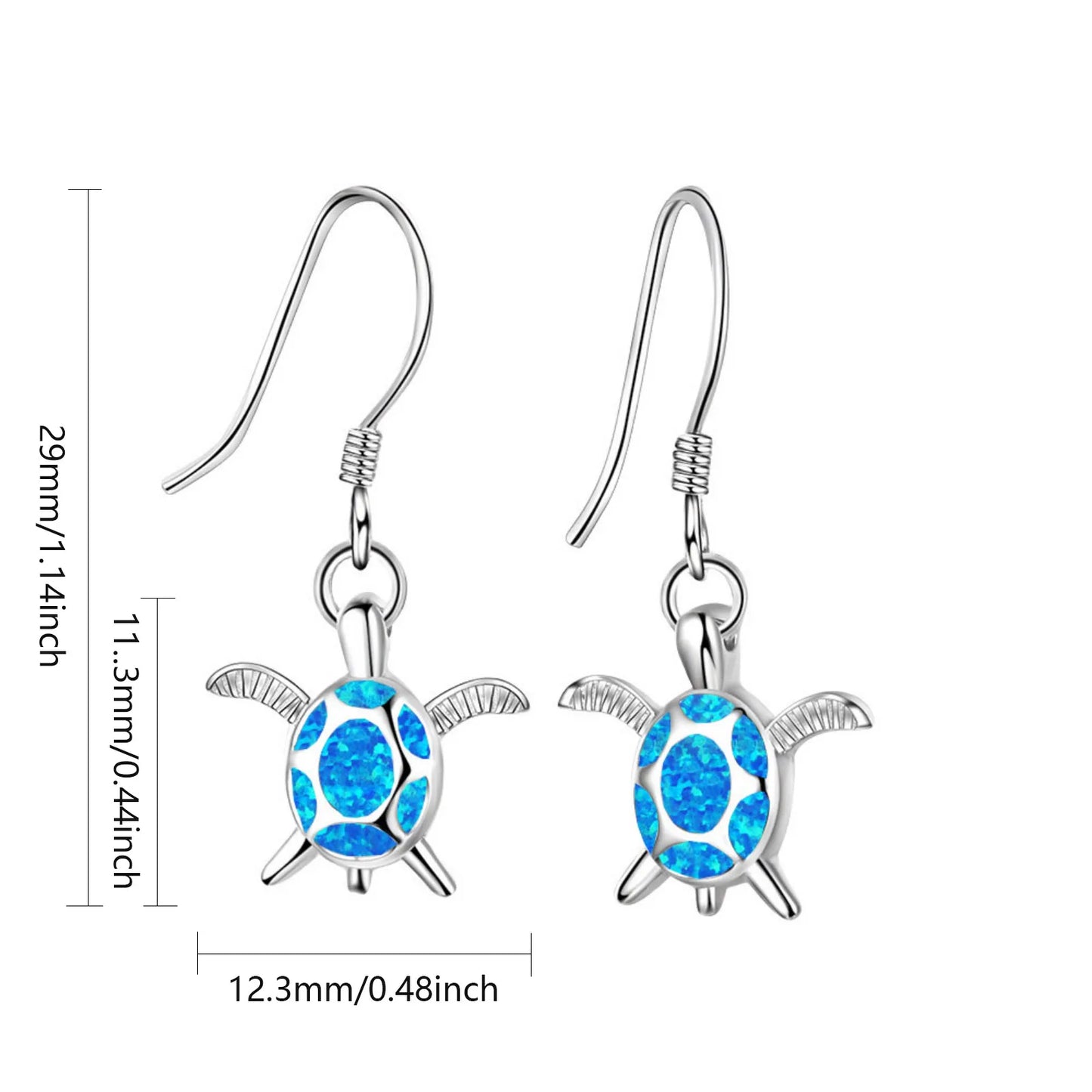 Aobao TikTok Viral Blue Opal Water Drop Earrings | Purple Crystal Accent Silver Plated Women's Engagement Jewelry-Trendy Bulk