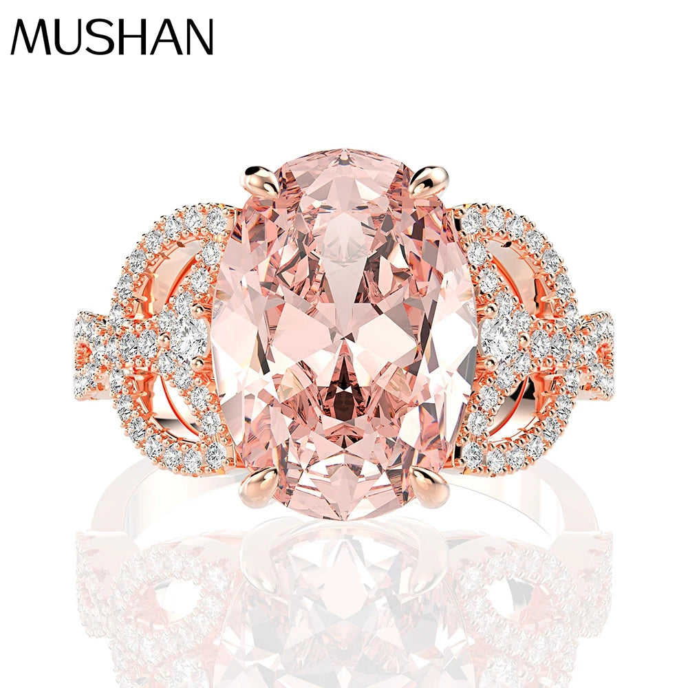 MUSHAN Jewelry Factory Best Selling Oval Shaped 10*14 High Carbon Diamond From Europe and America 5 Carat S925 Sterling Silver
