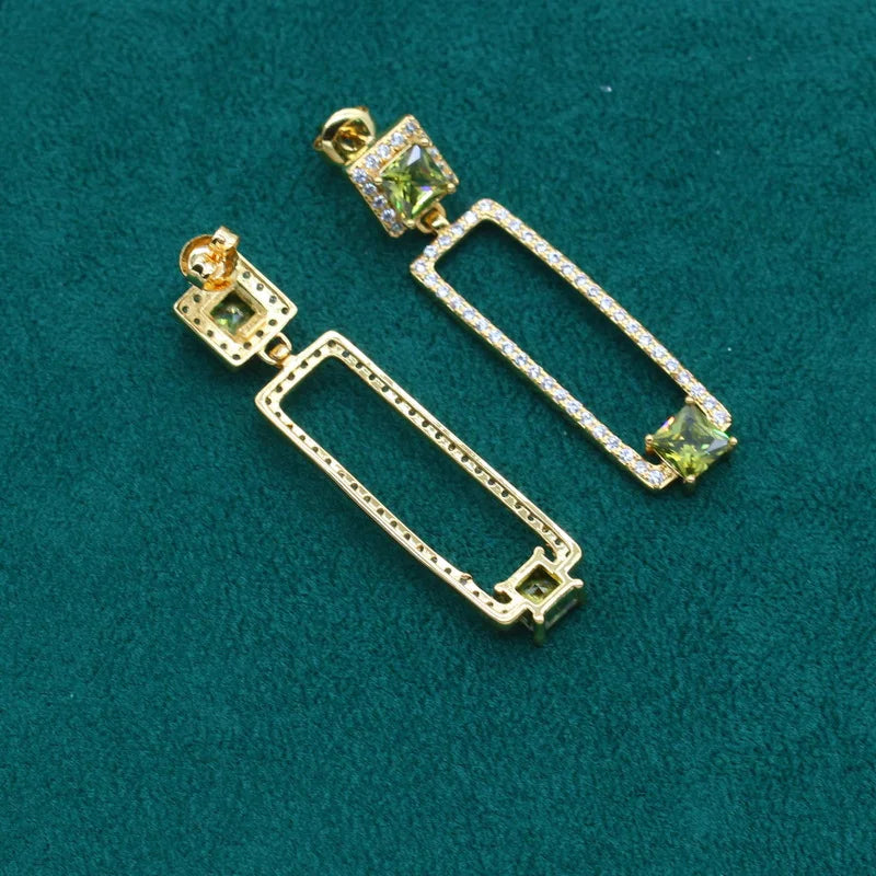 XOTICA Women's Gold Jewelry Set with Zircon Includes Bracelet Earrings Necklace Pendant Ring for Wedding Party or Engagement