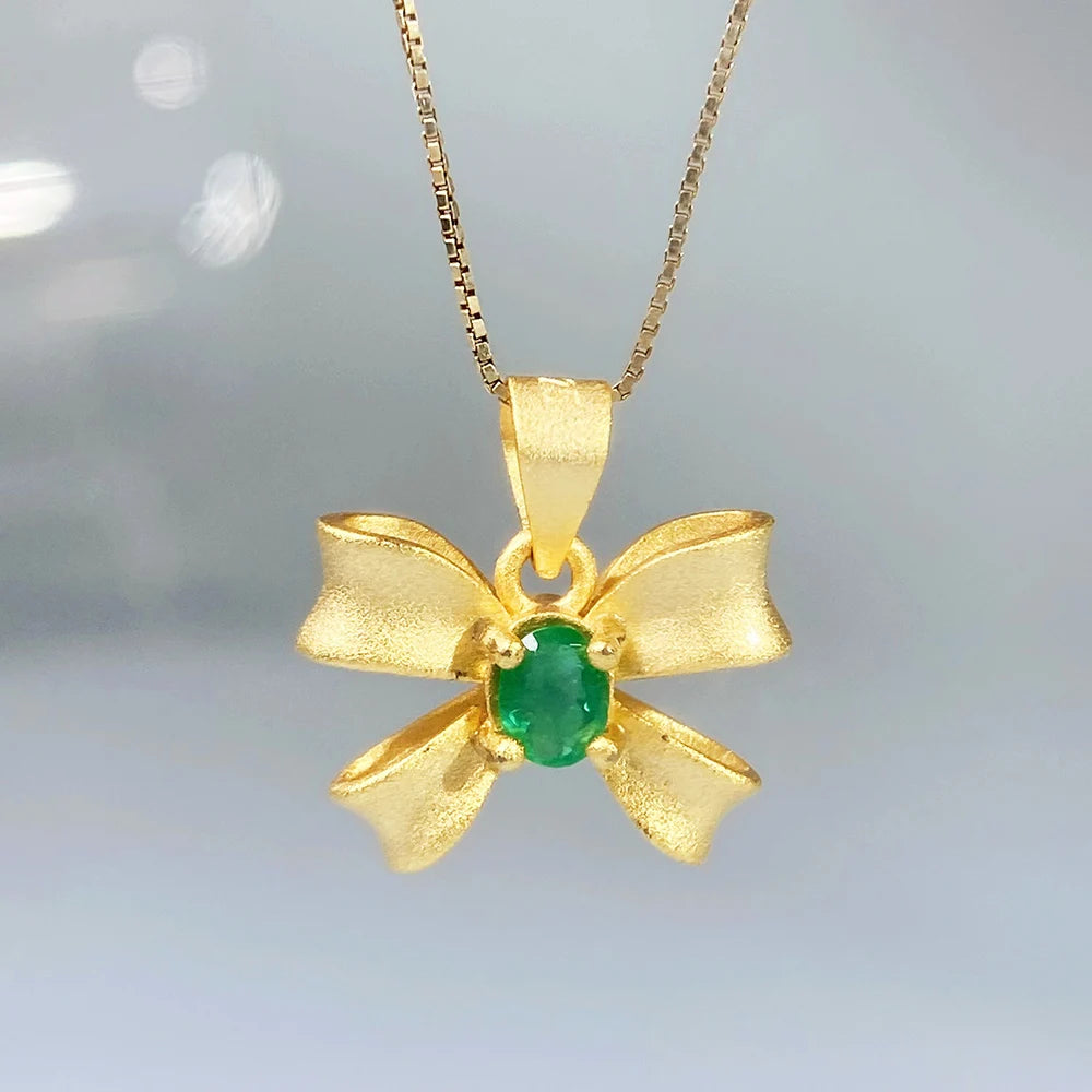 Gioiellieri Oval Cut Emerald Pendant with 925 Sterling Silver for Women Natural Green Gemstone May Birthstone Fine Jewelry Anniversary Gifts