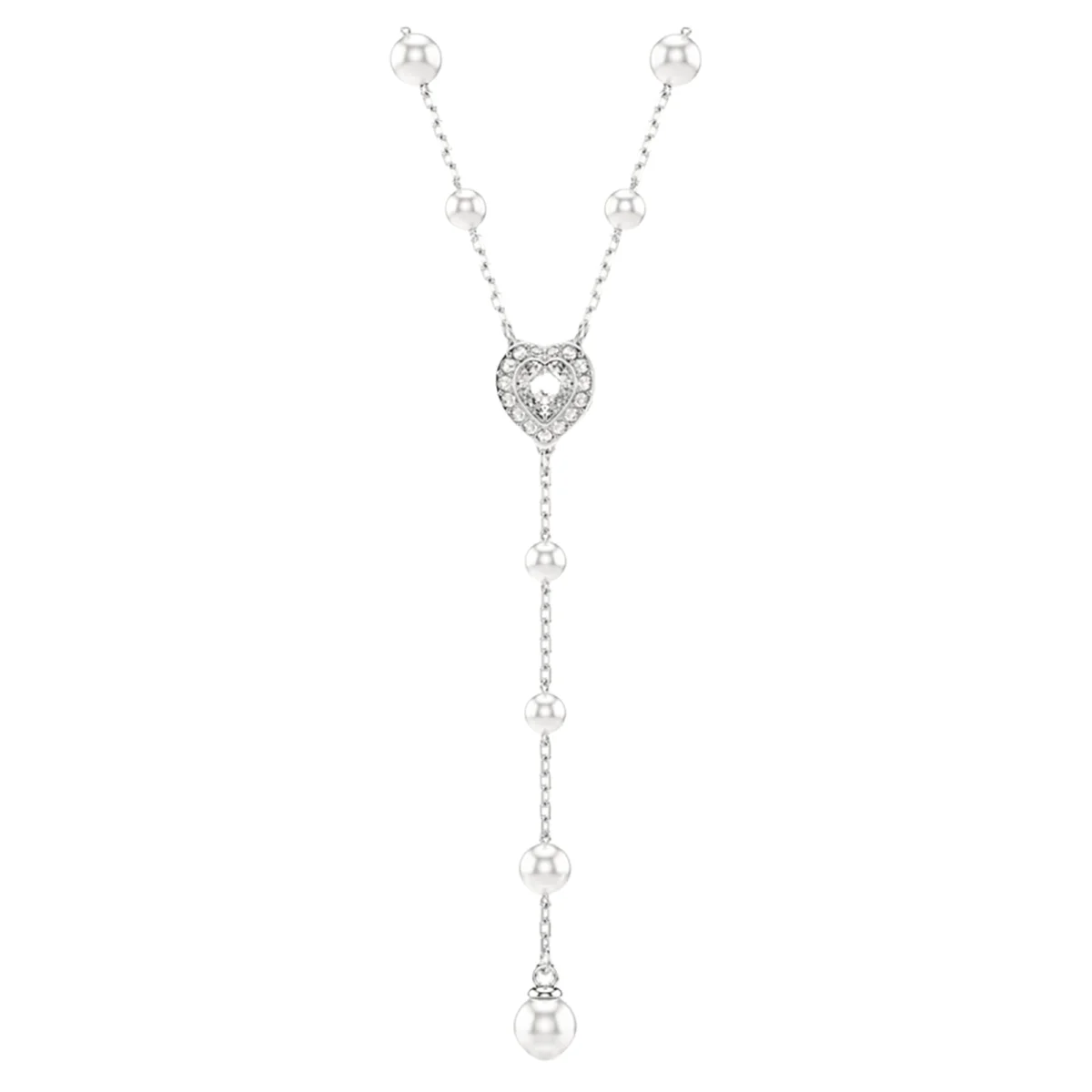 S&S Dainty Love Heart Pendant Necklace, Cubic Zirconia Key Interlocking Necklace Romantic Gift for Her