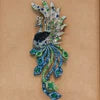 Gemfiori Auspicious Phoenix Multi-gemstone Women's 18K Solid Gold Sapphire Brilliant Cut 3-in-1 Brooch Pendant Bracelet Luxury Wedding