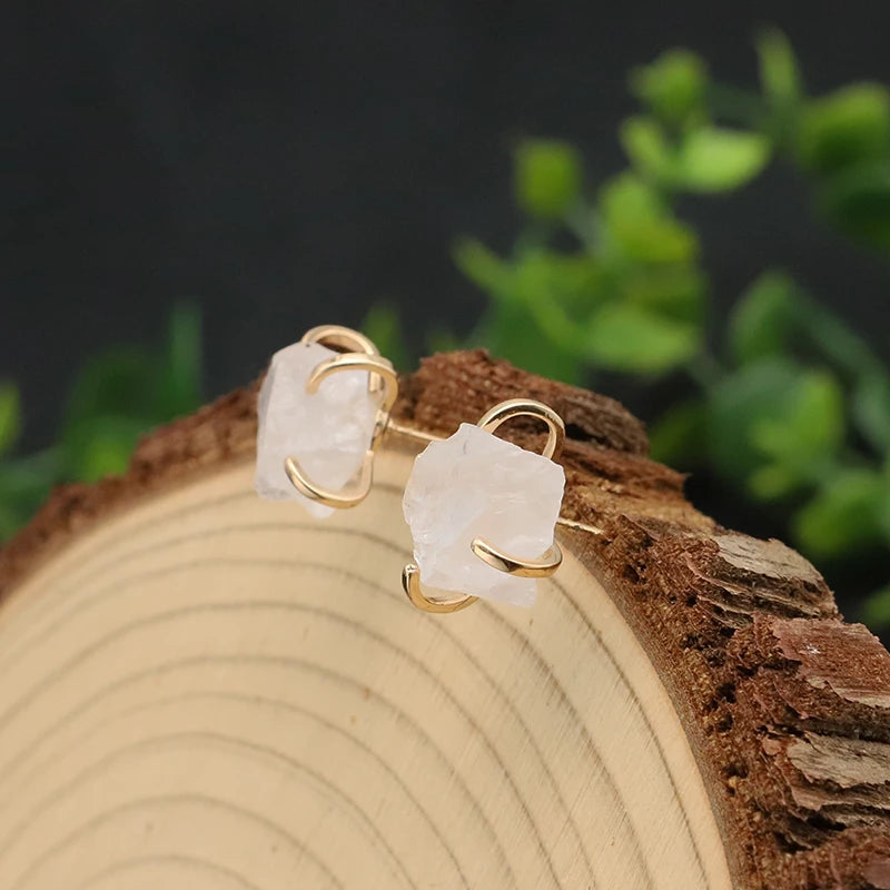 Wholesale Minimalist Turquoise Paw Natural Stone Crystal  Modern Women's Designer Earrings Fashion Luxury Earrings Jewelry