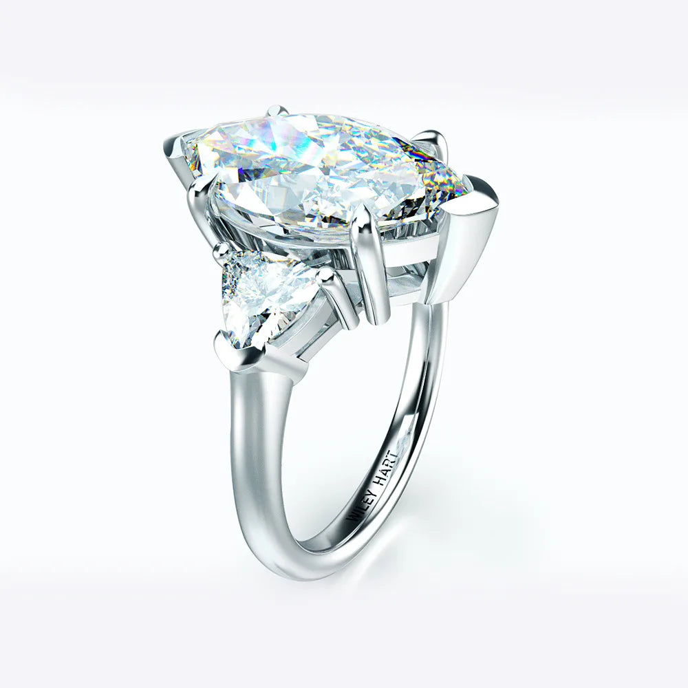 MUSHAN Jewelry Factory European and American Fashion Luxury S925 Silver Set High Carbon Diamond Marquise Ring