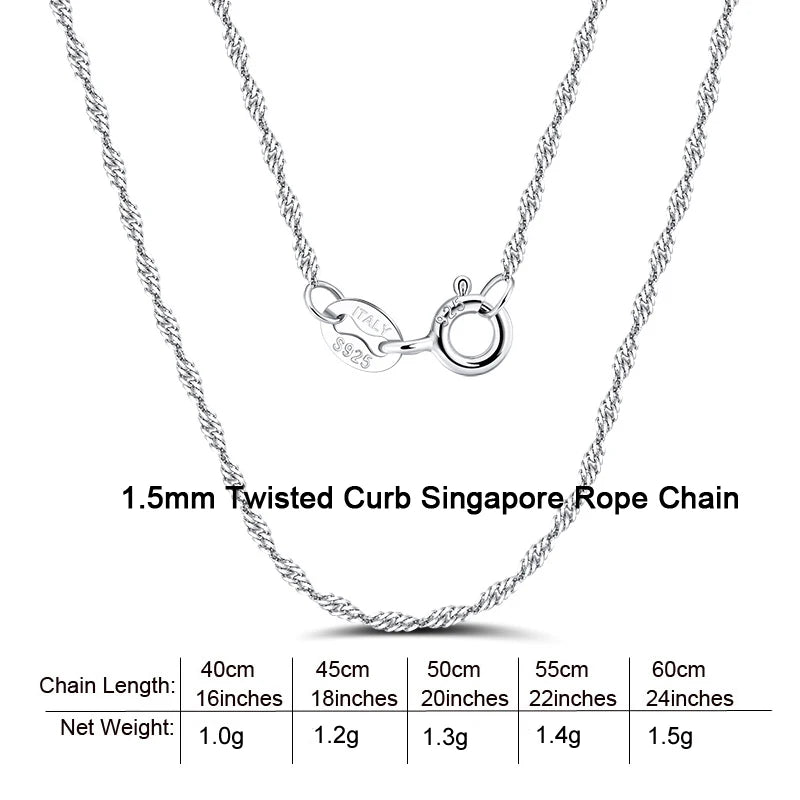 BiG-BOSS RINNTIN BSC-2 High Quality Cadena De Plata 925 Sterling Silver Chains Jewelry Making Thin Necklace Silver Chain for Women