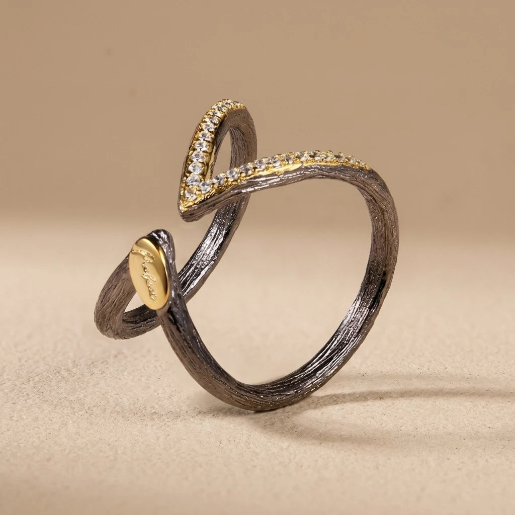 Fine 925 Silver Handmade Ring with White Zircon Jewelry Women