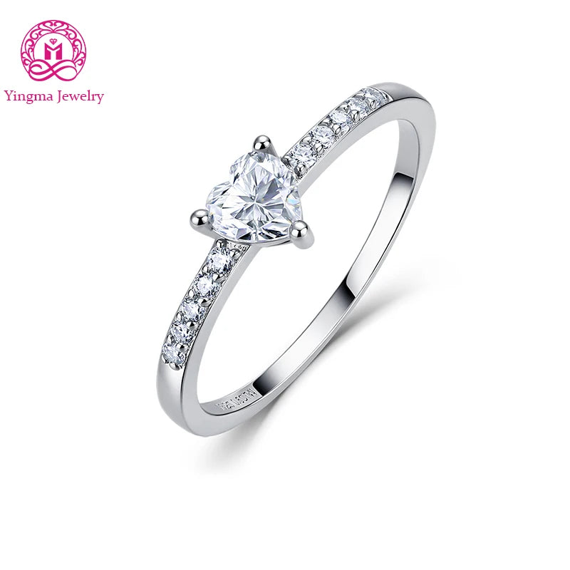 Gioiellieri Heart Cut Lab Grown Diamond Ring 1Carat D VVS2 9K 10K 14K 18K White/Yellow/Rose Solid Gold Women Fine Fashion Jewelry