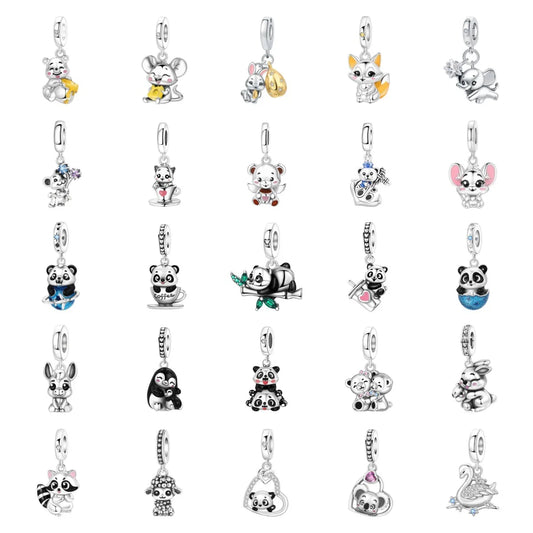 S&S Cute Animal Charm Pendants | Panda, Bear, Fox & Friends