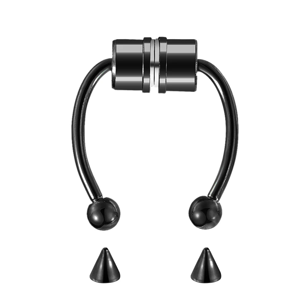 S&S Faux Septum Horseshoe Hoop Nose Ring | Non-Piercing | 9 Designs