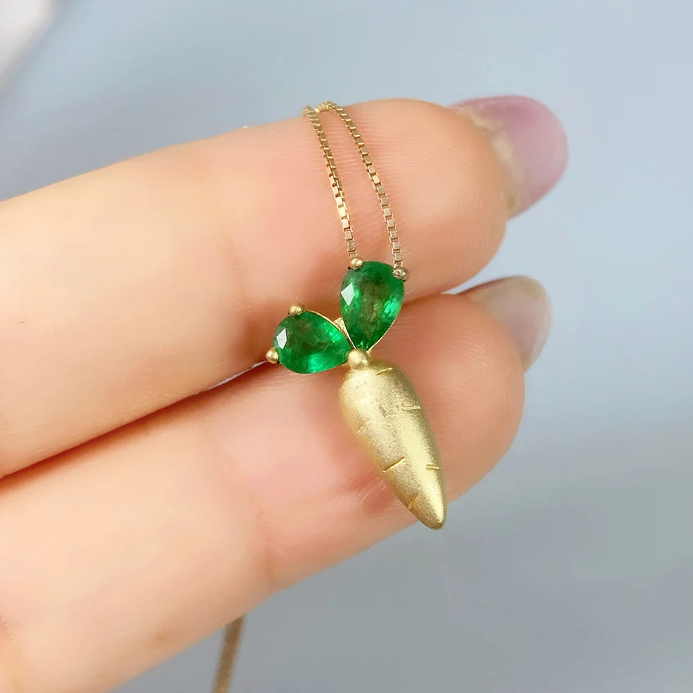 Gioiellieri Natural Emerald Jewelry with S925 Sterling Silver Pendant Necklace for Women May Birthstone Fine Jewelry Anniversary Luxury Gift