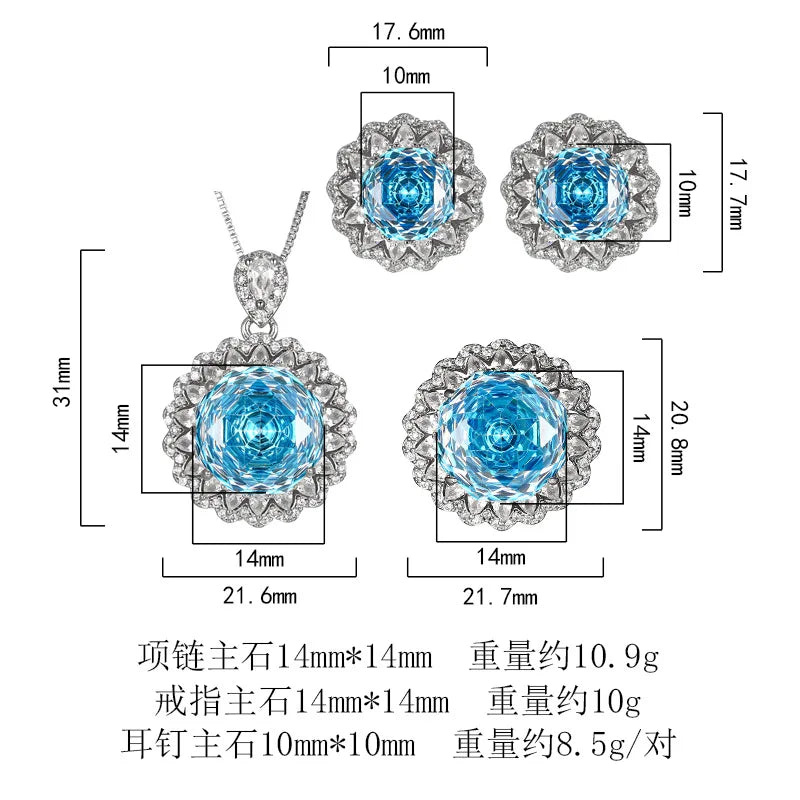 REDheart Women's Trendy Copper Alloy Inlaid Pearl Flower Shape Earring & Pendant Set with Gold Plated Finish for Wedding Engagement