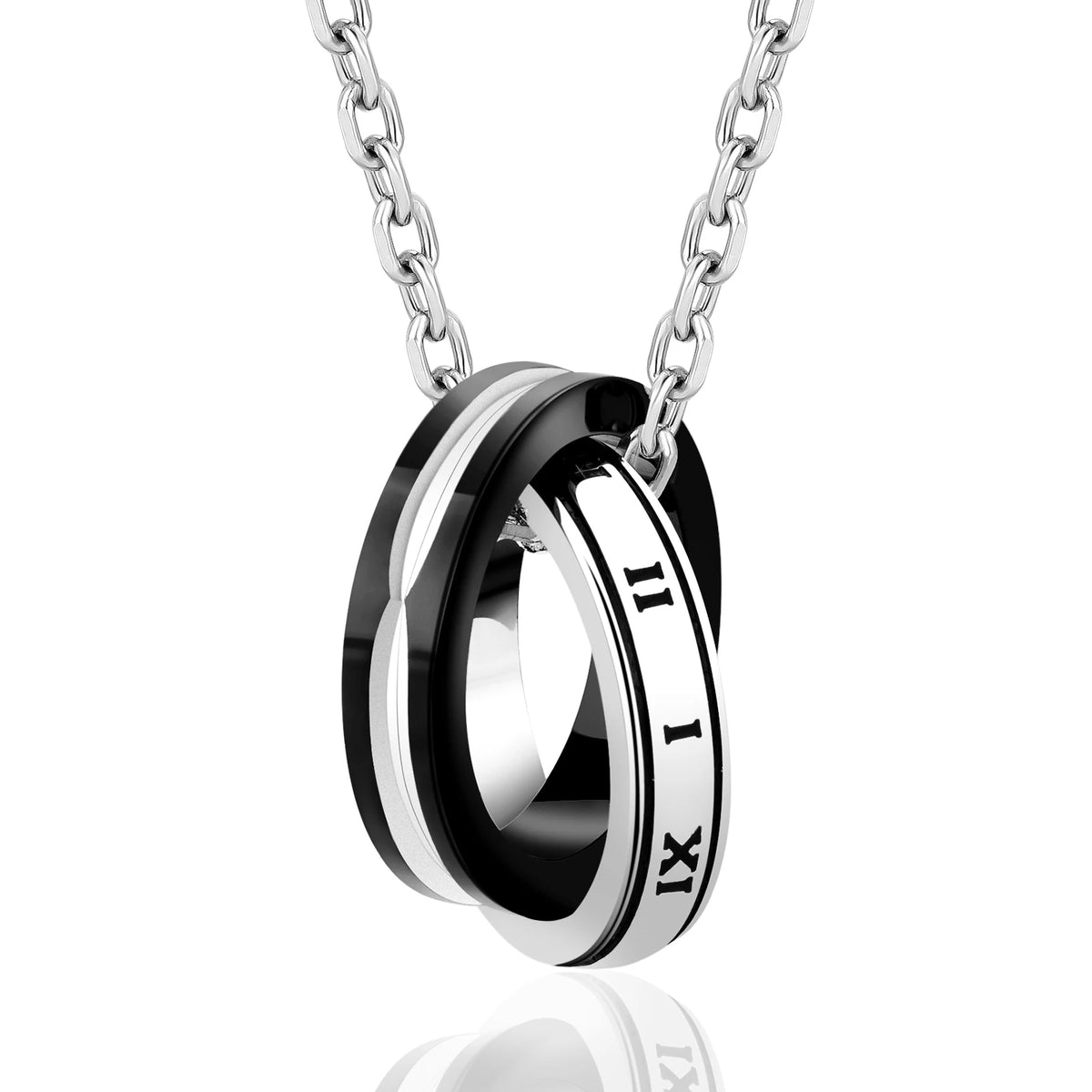 REBEL S&S REBEL Vintage Cross Rhinestone Pendant Necklace | 316L Stainless Steel |