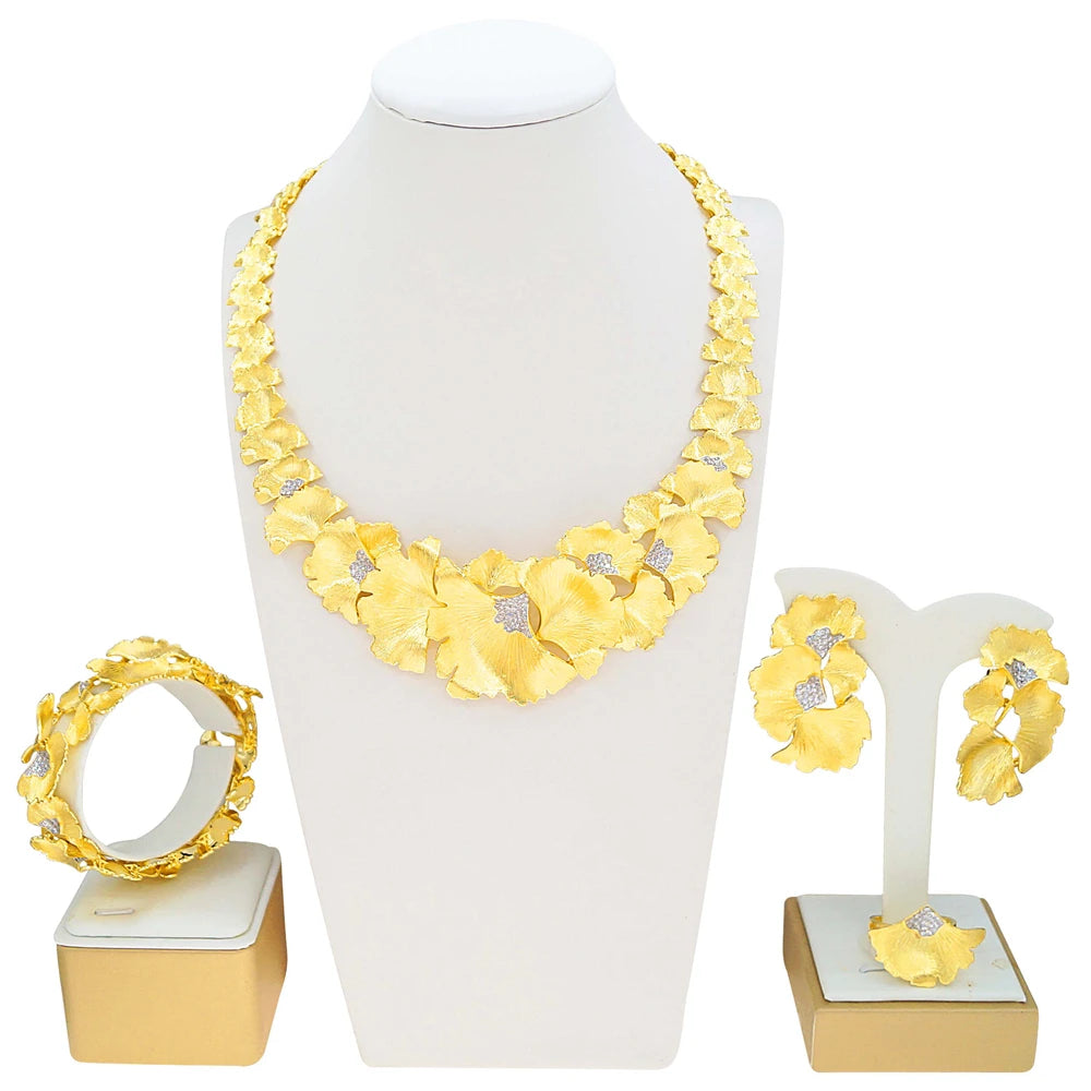 Zhuerrui New Design Sense Jewelry Set American High-end Diamond Series Ladies Classic Inheritance Wedding Four SetsHZ25015188