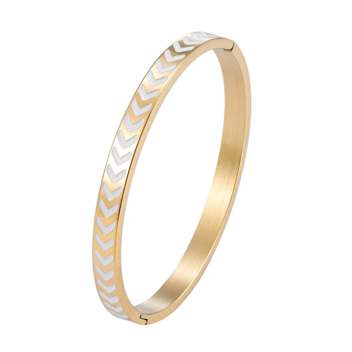 REBEL S&S REBEL Women's Trendy Gold and Black Epoxy Stainless Steel for Bracelet New Fashion Titanium Steel Jewelry