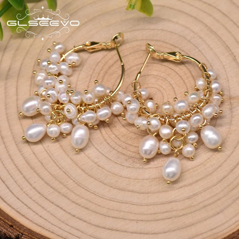 Pure Natural Freshwater Pearl Earrings Luxurious Simplicity Wedding Birthday Party Gifts Handmade Jewelry  Earrings Bulk