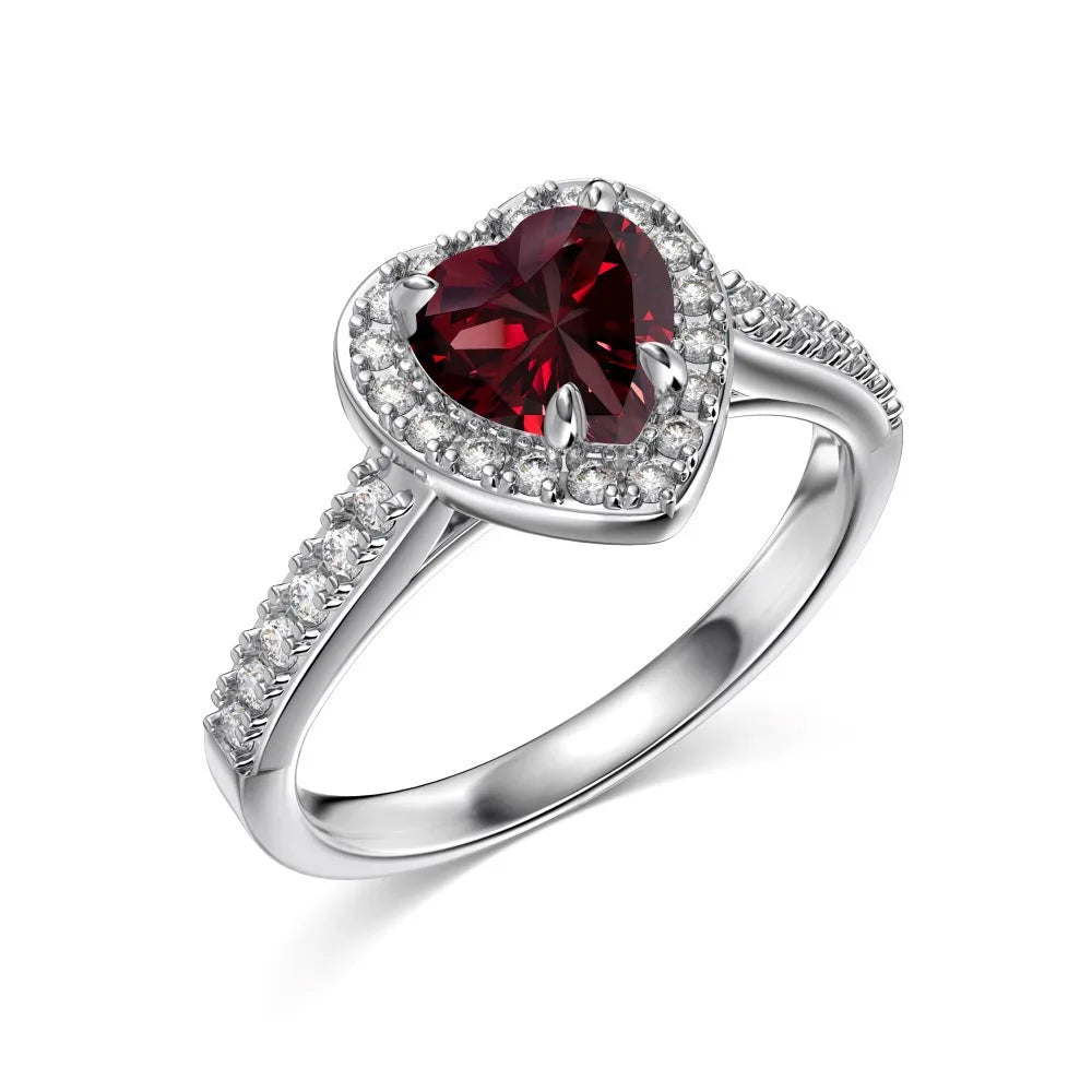 Gemfiori Bestseller S925 Sterling Silver Electroplated Natural Stone Personality Ring Womens Twelve Zodiac Series Wedding Heart Proposal