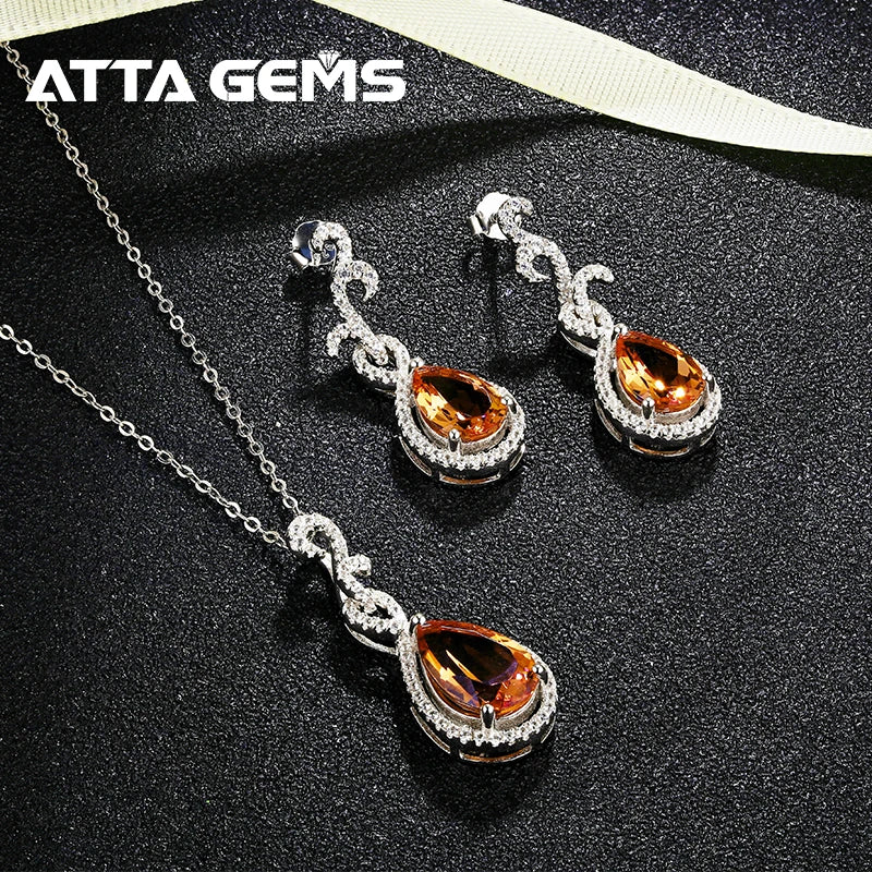 Diaspore Earrings Pendant Zultanite Jewelry Set Color Change Gemstone Sterling Silver 925  Fine Jewelry for Girl Birthday Gifts