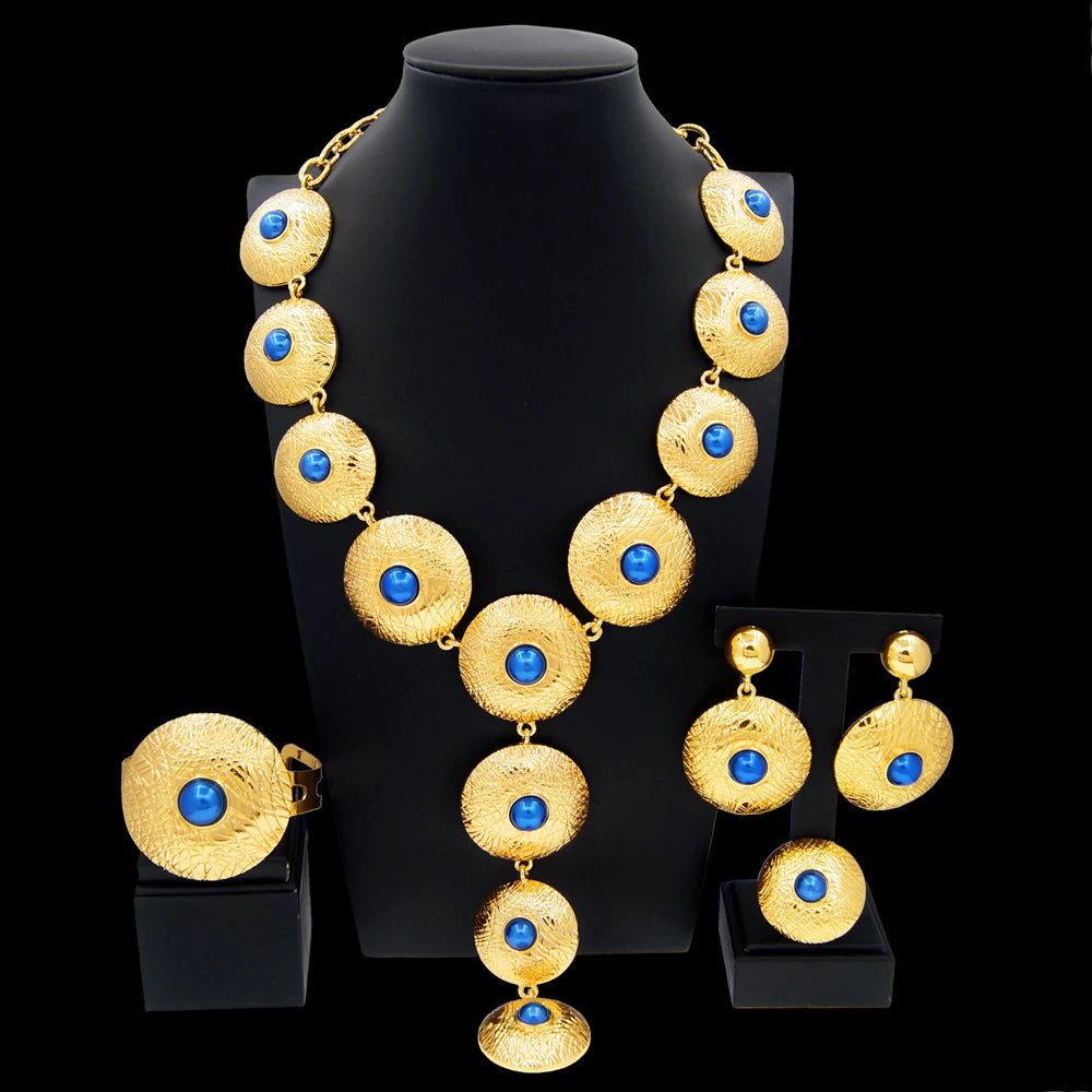 Zhuerrui Women Wedding Party Nigerian Jewellery Sets Bridal Luxury Jewelry Set Italian Silver Color Jewelry Sets  H00505