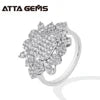 ATTA Luxury 925 Silver Jewelry Set High Density Setting D Color Moissanite Necklace Earrings Ring Bracelet Bridal Set Wholesale