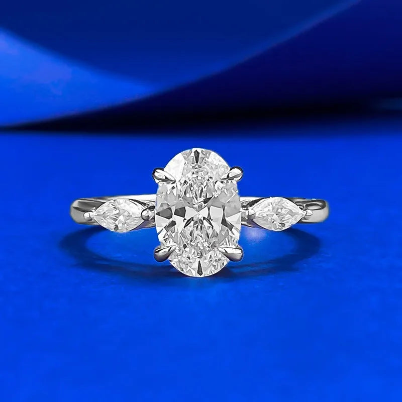 Trendy Design 925 Sterling Silver 5A 8A Cubic Zirconia Ring Engagement Wedding Rings Custom Fine Jewelry Manufacturing Supplies