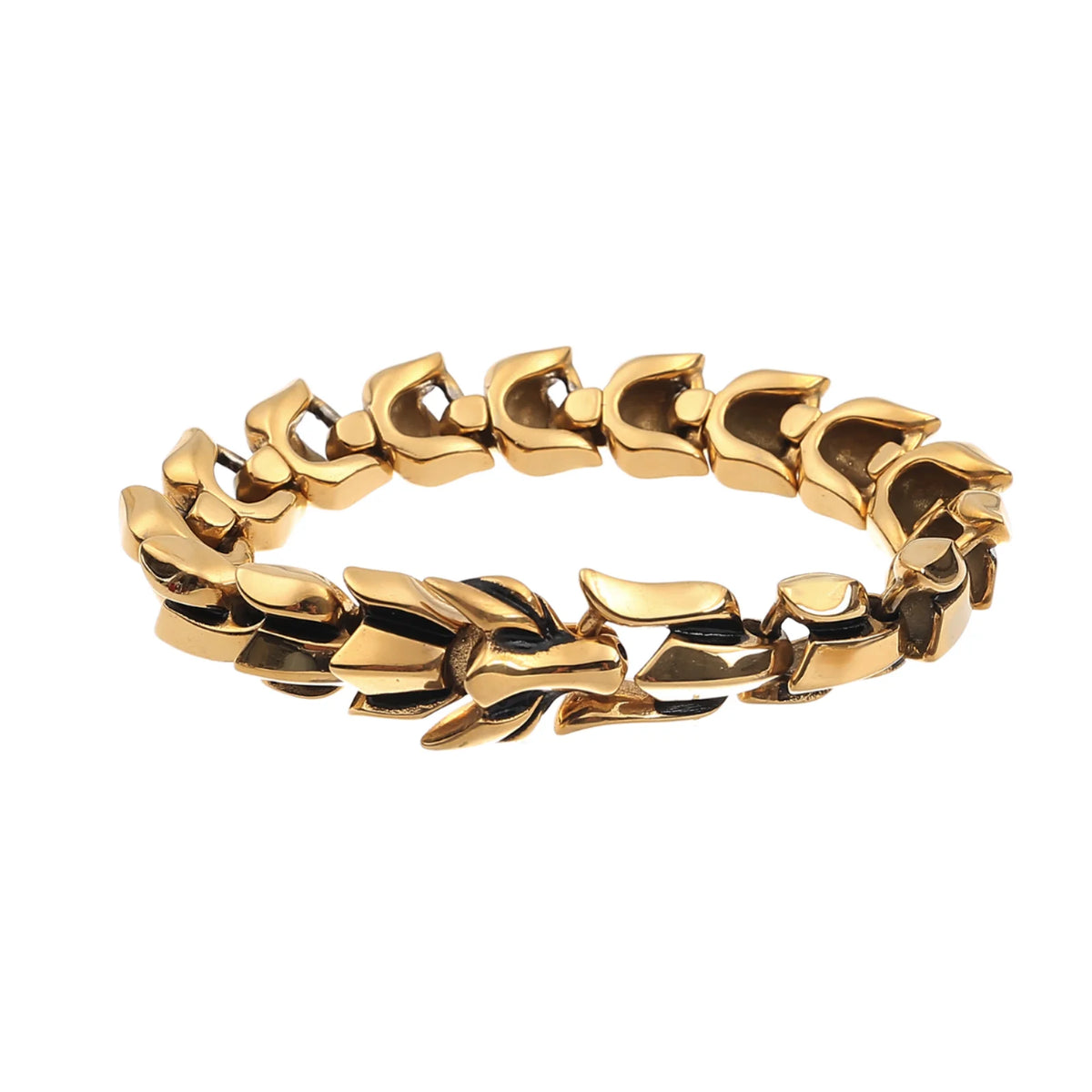 VIKING Bio Magnetic Health Bracelet – Zircon Stone Men's Silver & Gold Bangle