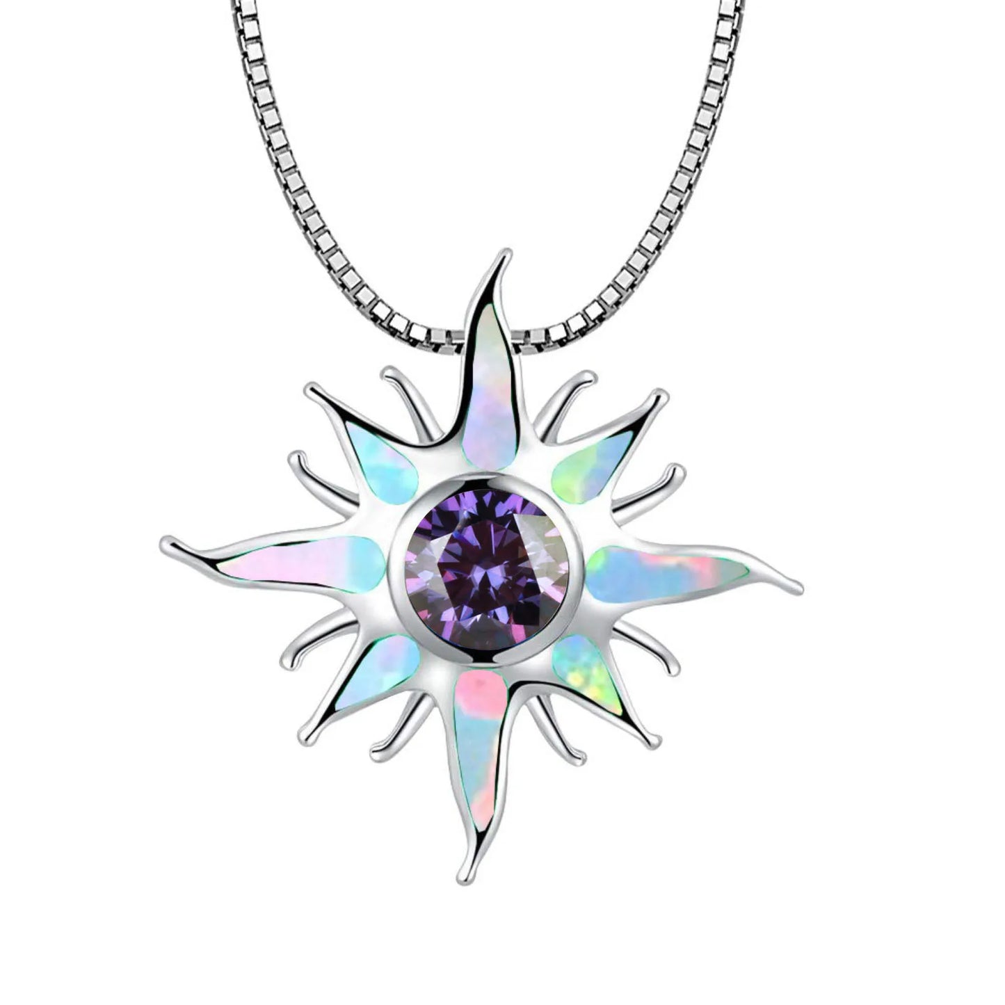 Aobao opal Necklace Gold Plated Statement Jewelry Party Evening Wear