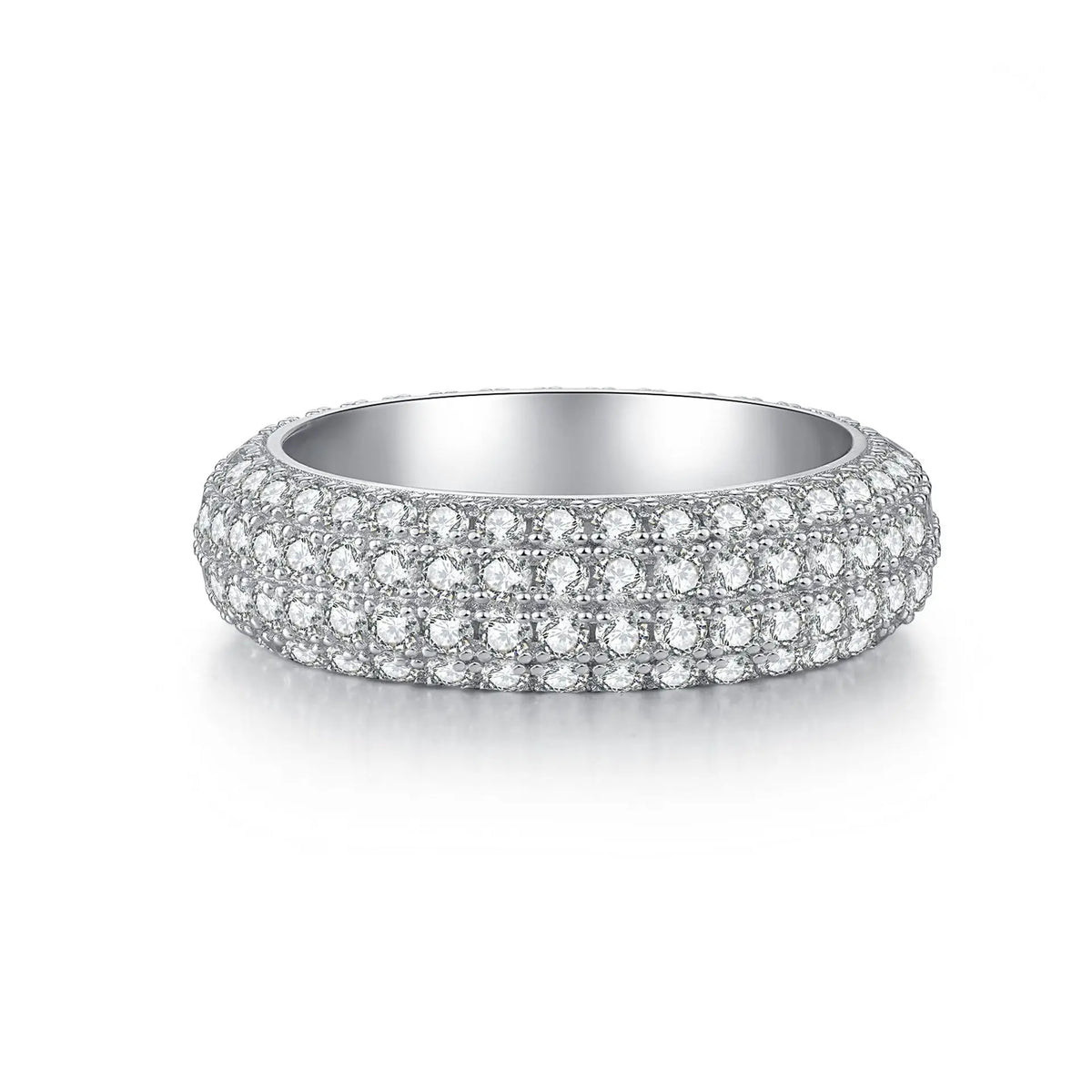 Anti-tarnish Women 925 Sterling Silver 5A 8A Zirconia Wedding Band Engagement Wedding Rings Fine Jewelry Customized Wholesale