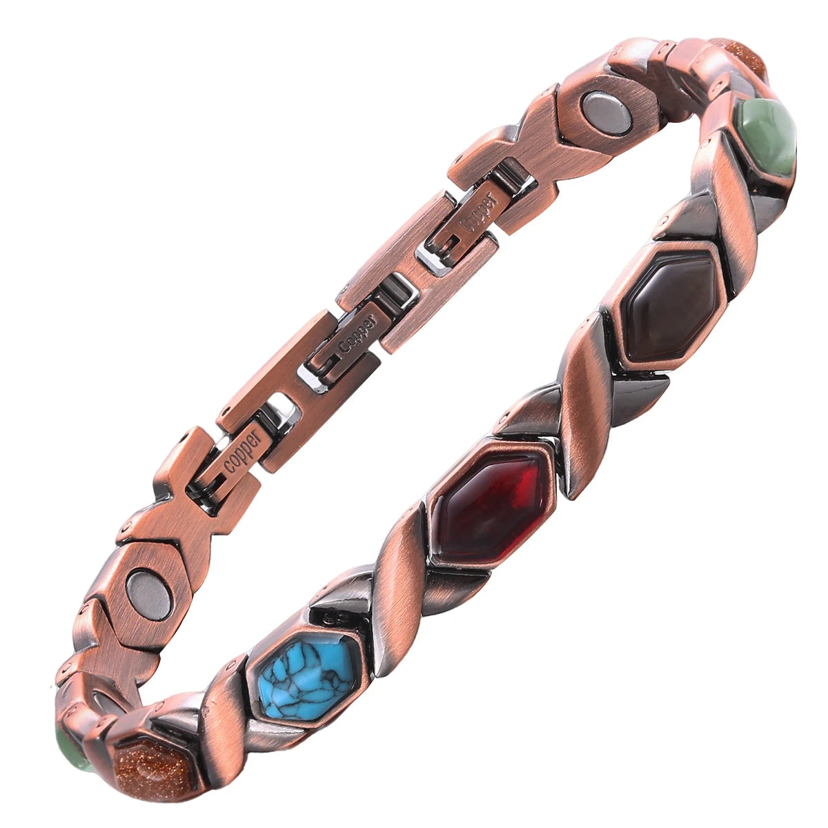 NewLife - Magnetic Turquoise Gemstone Pure Copper Bracelet