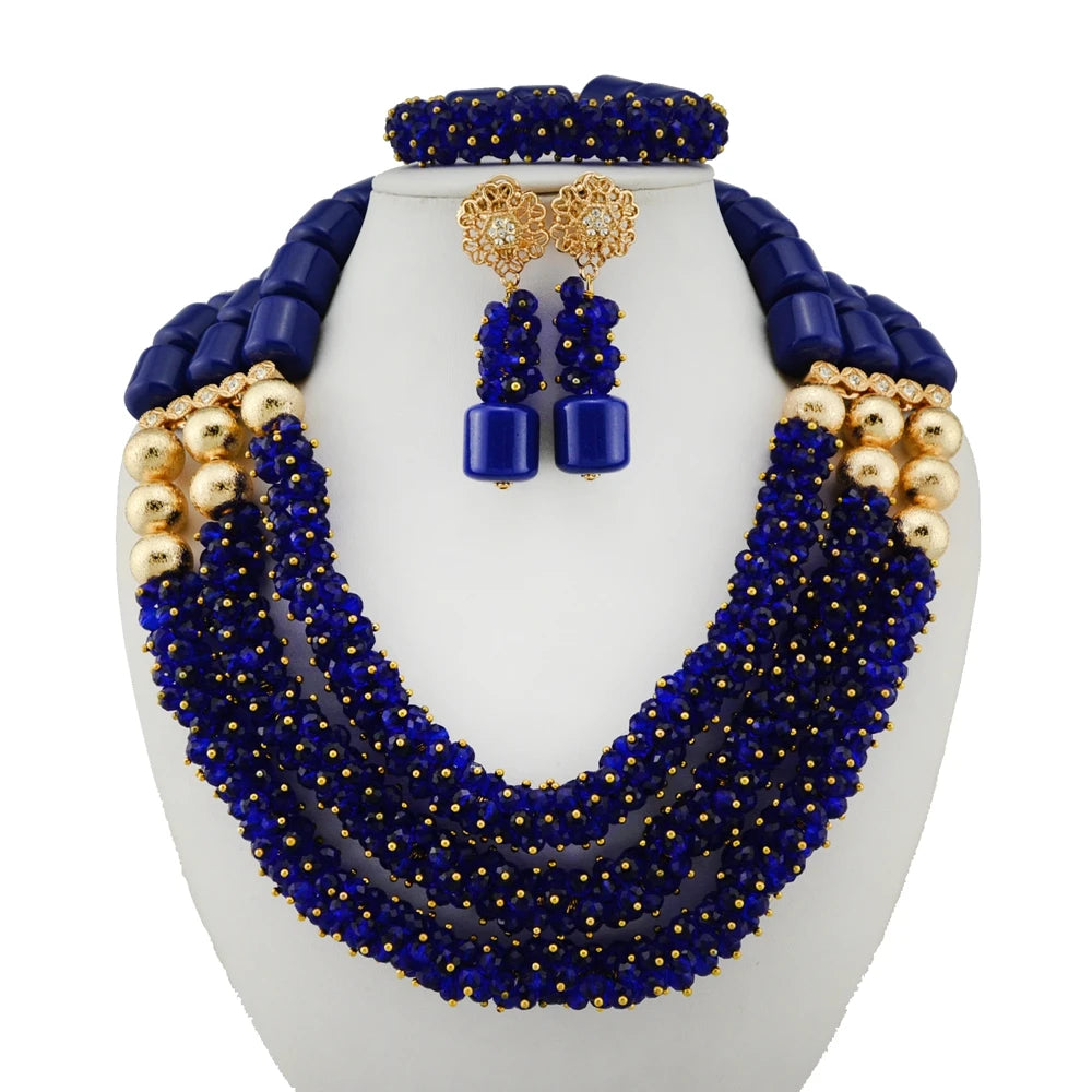 Zhuerrui Luxury Statement Red Bead Earrings Set Gold Plated Crystal Embellished Jewelry for Women Perfect for Prom YL302
