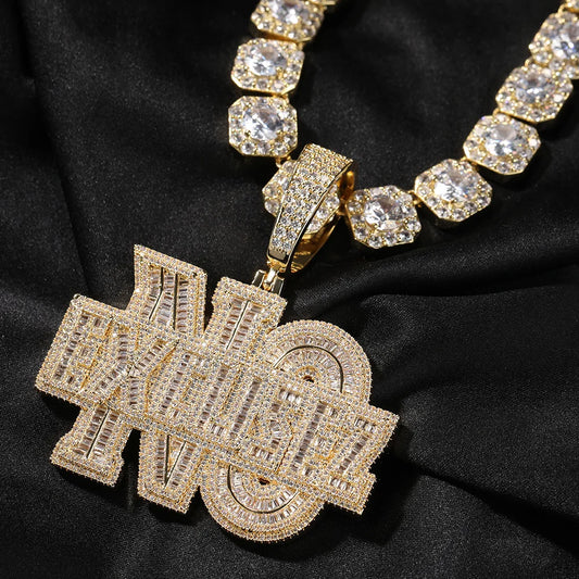 Custom Iced Out Name Chain Pendant Man Hip Hop Letter Necklace Pendant