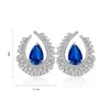 Gemfiori Anster High Quality S925 Lab Grown Sapphire Earring Stud Dainty Gemstone Stud Earrings for Women Daily Wear Gift