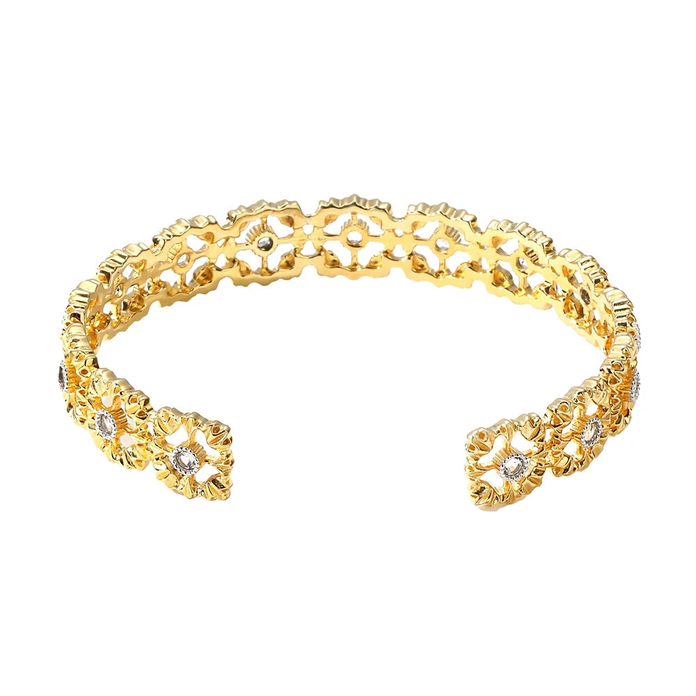 MUSHAN Jewelry Factory S925 Sterling Silver Lace Hollowed Out Bracelet Light Luxury and HighEnd European and American Bestseller