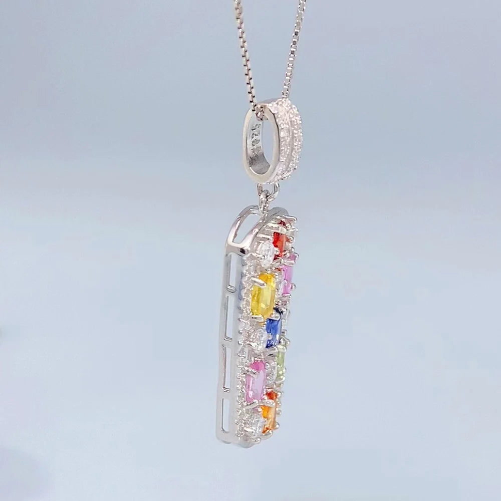 Gioiellieri Natural Teal Sapphire Pendant S925 Silver Oval Cut September Birthstone Necklace Earth Mined Certified Rare Gemstone Jewelry