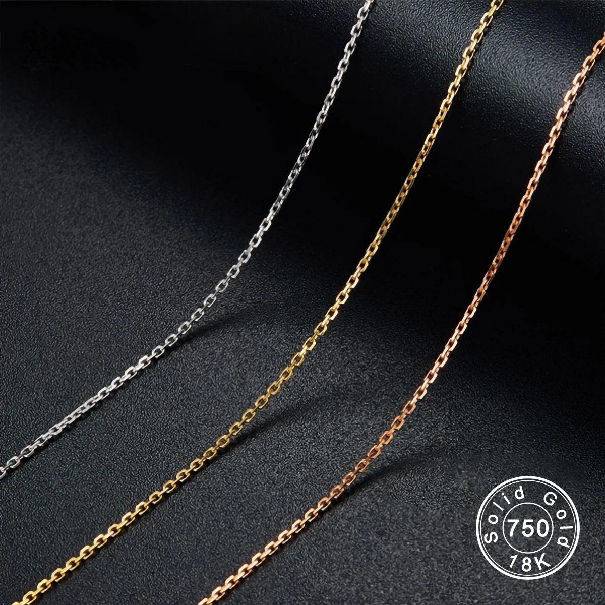 Gioiellieri Factory Price AU750 Men Women Girl Cross Necklace Chain 18K Real Gold Jewelry