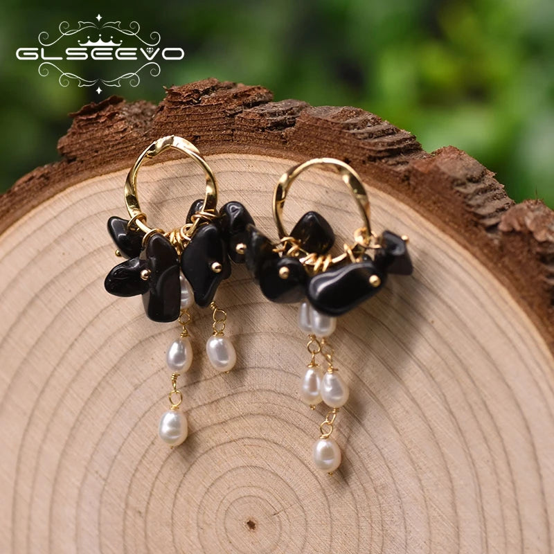 Pink Crystal Earrings Party Gift Freshwater Pearl Drop Earrings Ear Pin 925 Sterling Silver Fine Jewelry  Earrings Bulk