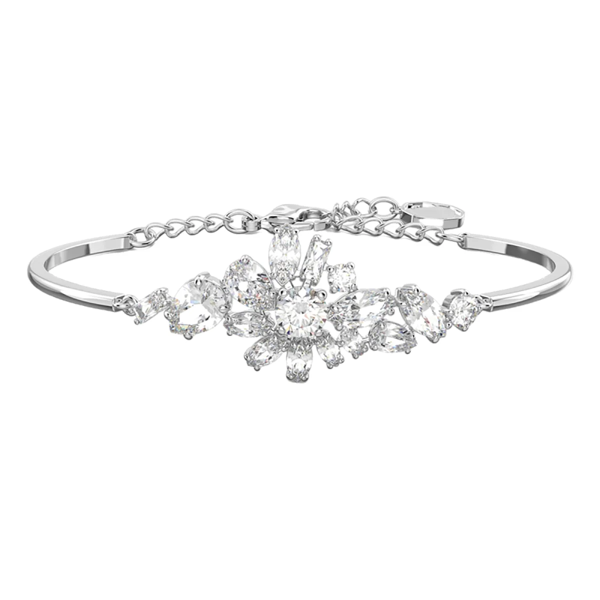 S&S Fancy Shiny Copper Zircon Bangle Top-tier Craft Vintage Elegant Luxury Jewelry for Holiday Gifts and Daily Styling