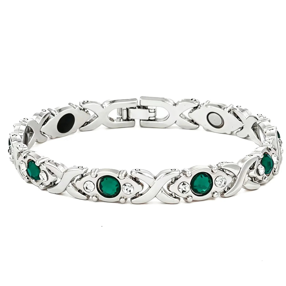 European and American fashion detachable energy magnet bracelet with diamond-encrusted and adjustable ladies bracelet