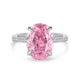 MuShan Jewelry Factory 4ct High Carbon Diamond Ring 925 Set With 9*13 European and American Style Light Luxury Women Ring