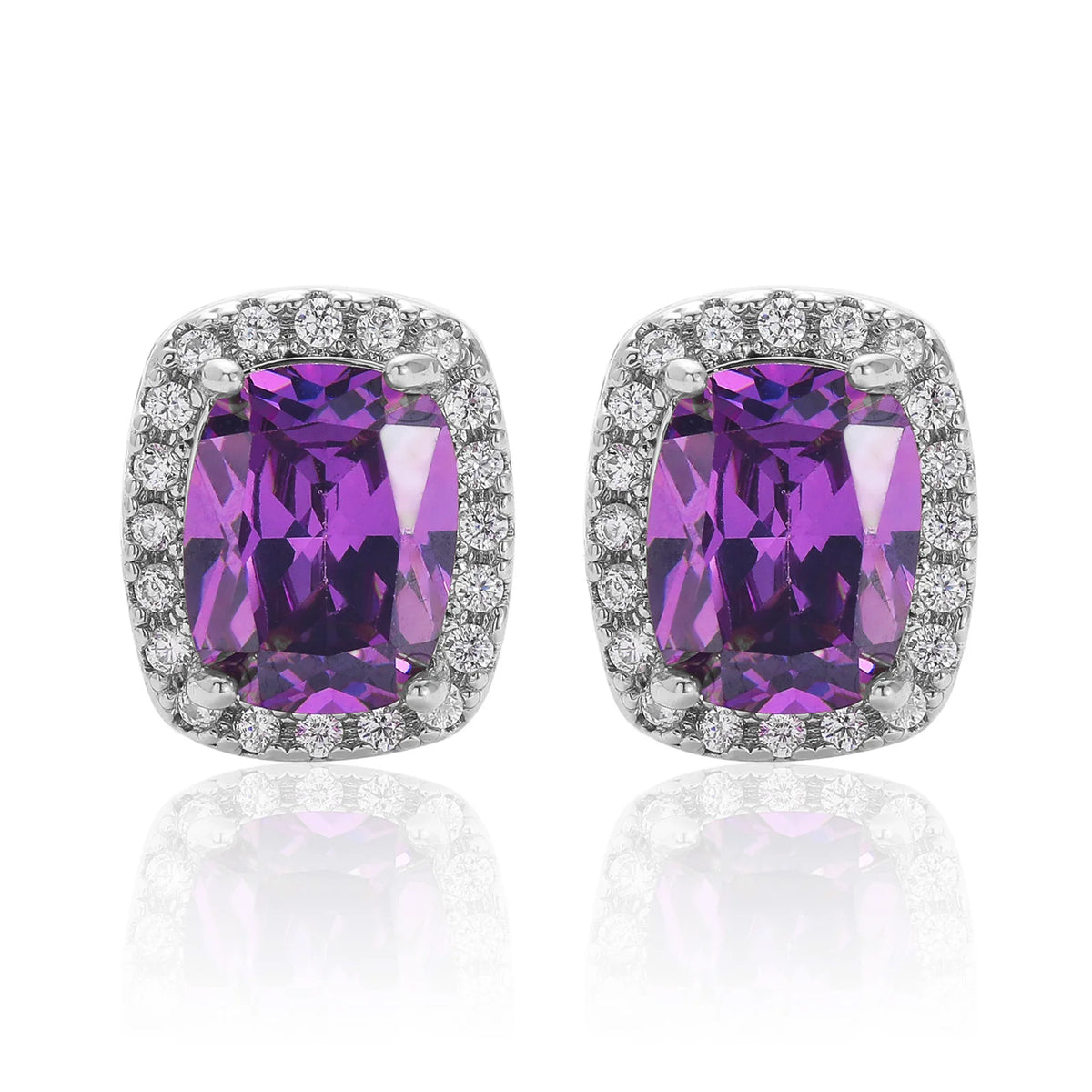 Fashion Trend Full of Gemstone Hip Hop Earrings Colorful Large Zircon Personalized Men's and Women's Earrings Party Ceremony
